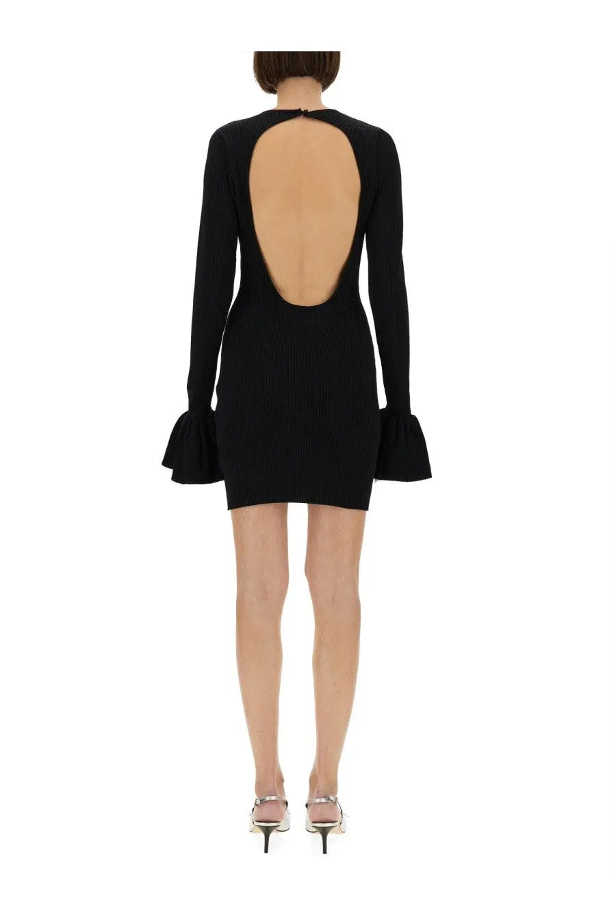 ROTATE Birger Christensen Women's Knitted Mini Dress Black, view 3