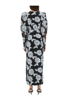 ROTATE Birger Christensen Women's Long Floral Dress Black, view 3