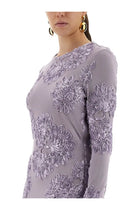 ROTATE Birger Christensen Women's Mesh Mini Dress Purple, view 4