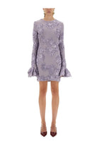 ROTATE Birger Christensen Women's Mesh Mini Dress Purple