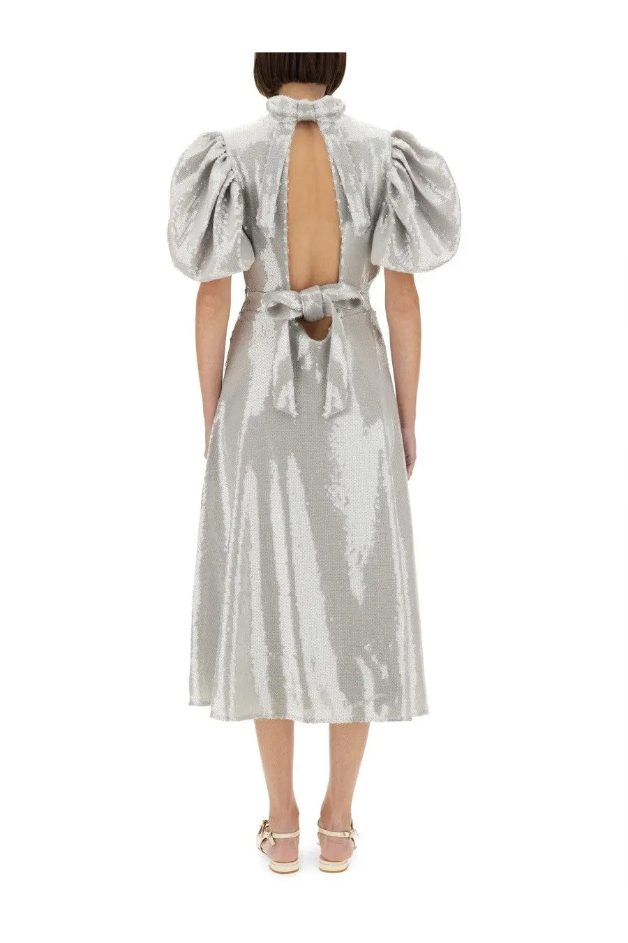ROTATE Birger Christensen Women's Midi Dress Grey, view 3
