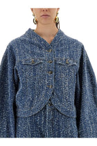 ROTATE Birger Christensen Women's Round Sleeve Jacket Blue, view 4