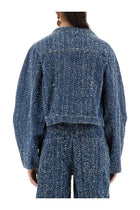 ROTATE Birger Christensen Women's Round Sleeve Jacket Blue, view 3