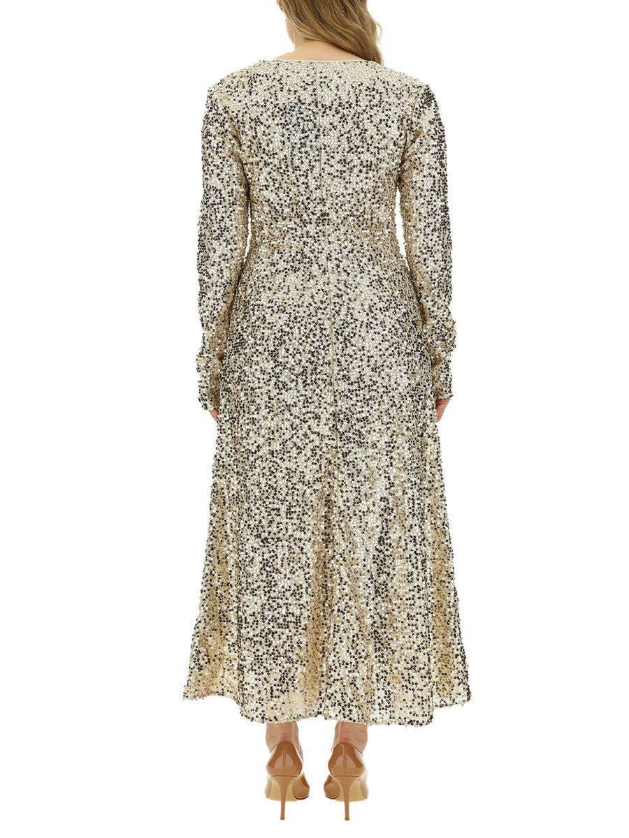 ROTATE Birger Christensen Women's Sequined Dress Blue, view 3