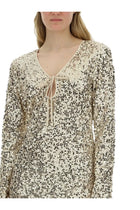 ROTATE Birger Christensen Women's Sequined Dress Blue, view 2