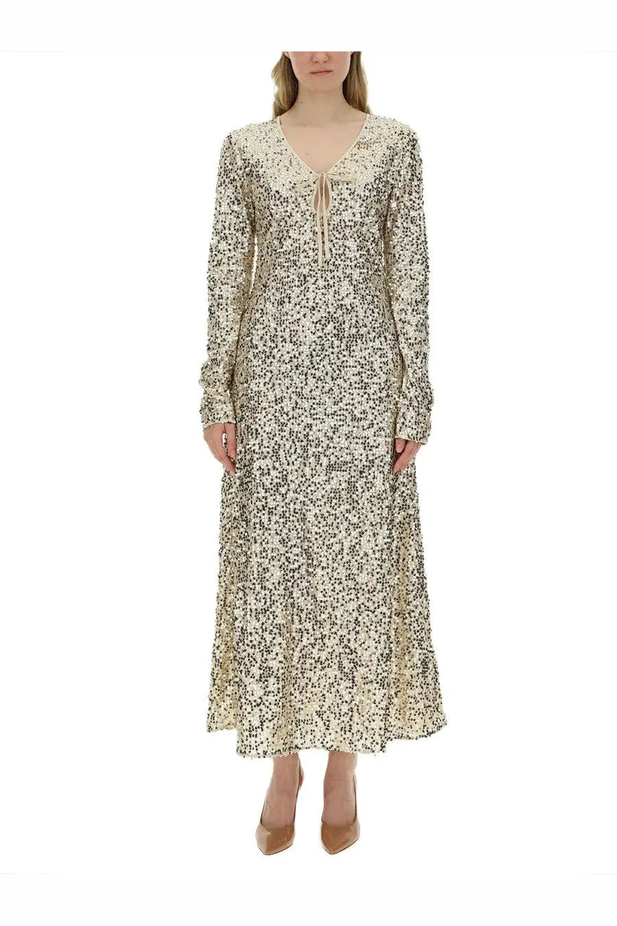 ROTATE Birger Christensen Women's Sequined Dress Blue, view 4