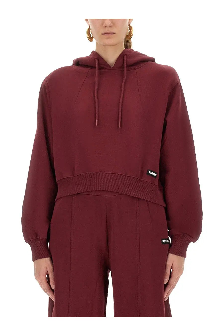 ROTATE Birger Christensen Women's Terry Back Hoodie Red