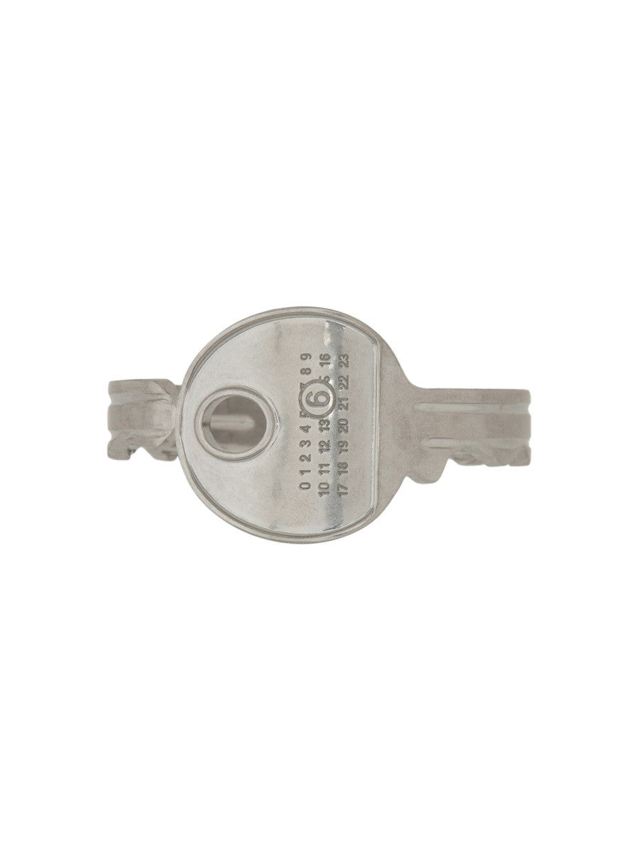 MM6 Maison Margiela Women's Round Key Bracelet Silver