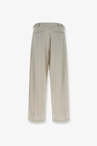 The Row Women's Iven Silk and Nylon Trousers Grey, view 2