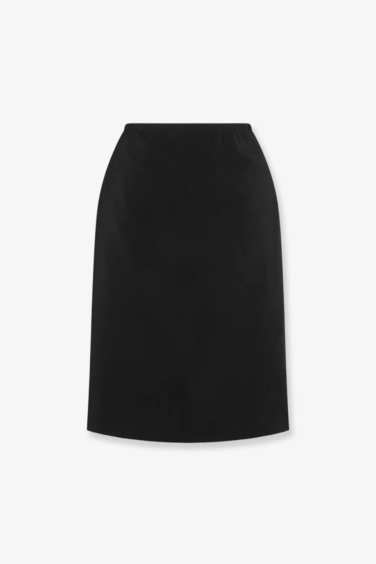 Black satin skirt with elastic waistband from The Row womens ivera stretch silk black collection