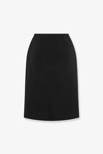 Black satin skirt with elastic waistband from The Row womens ivera stretch silk black collection