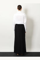 The Row Women's Saul Cotton and Silk Long Skirt Black, view 3