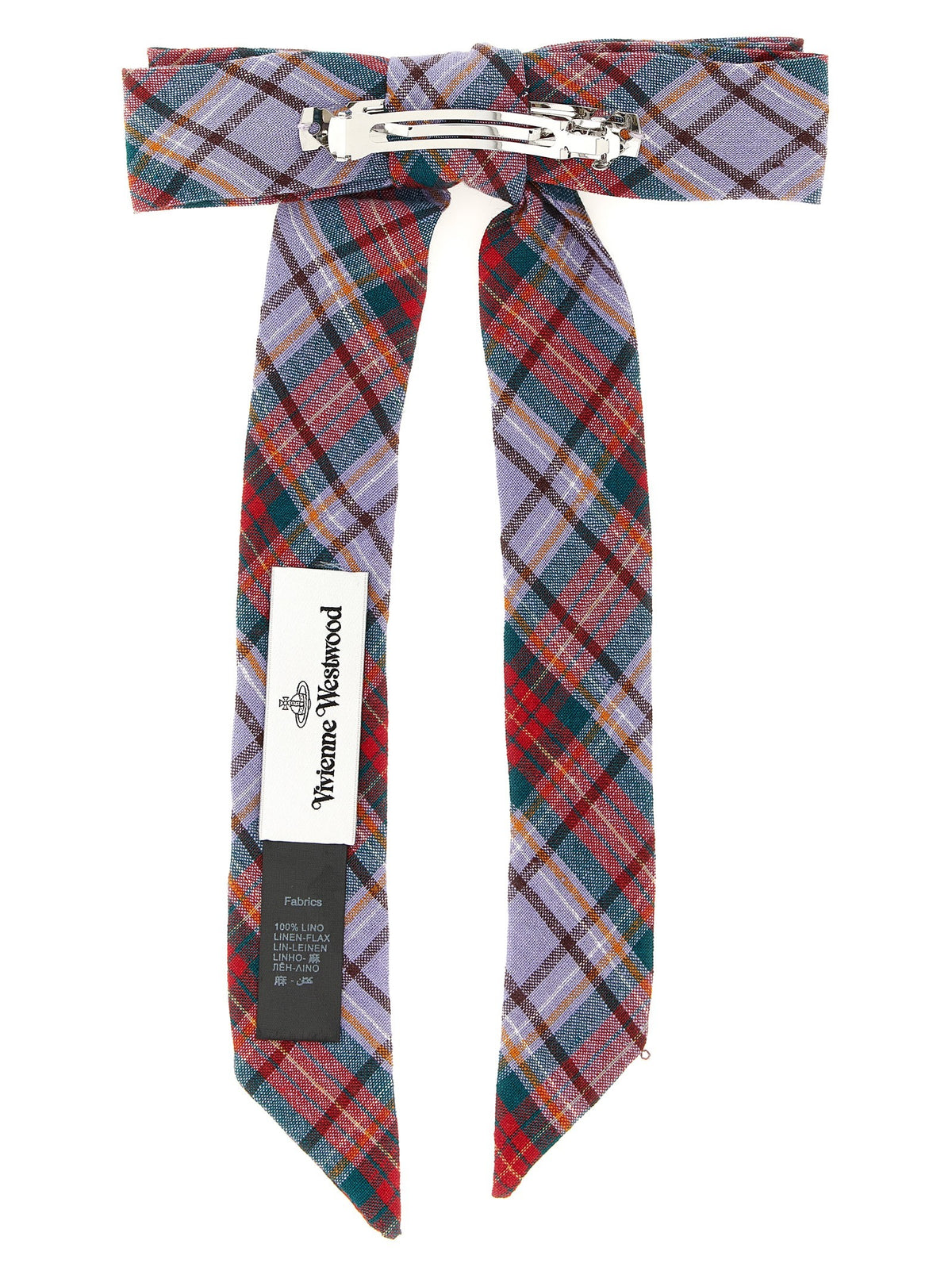 Vivienne Westwood Rtw Tartan Hair Clip Gold