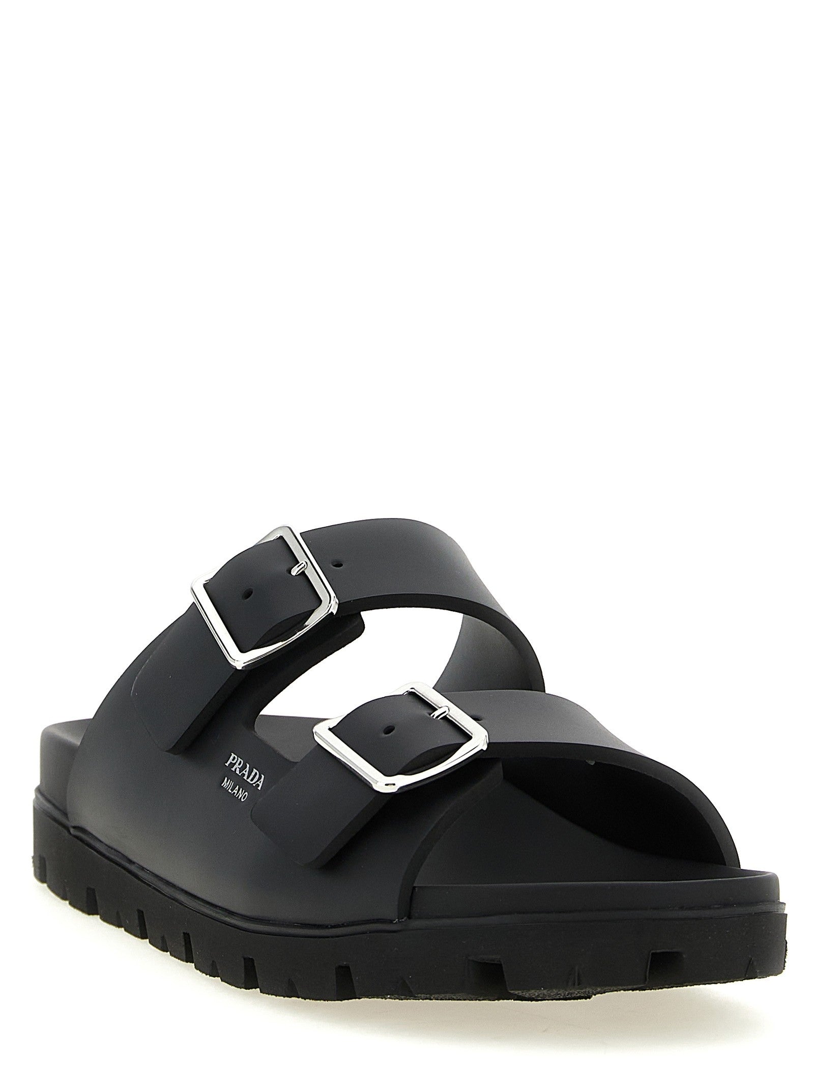 PRADA Rubber Slides Black