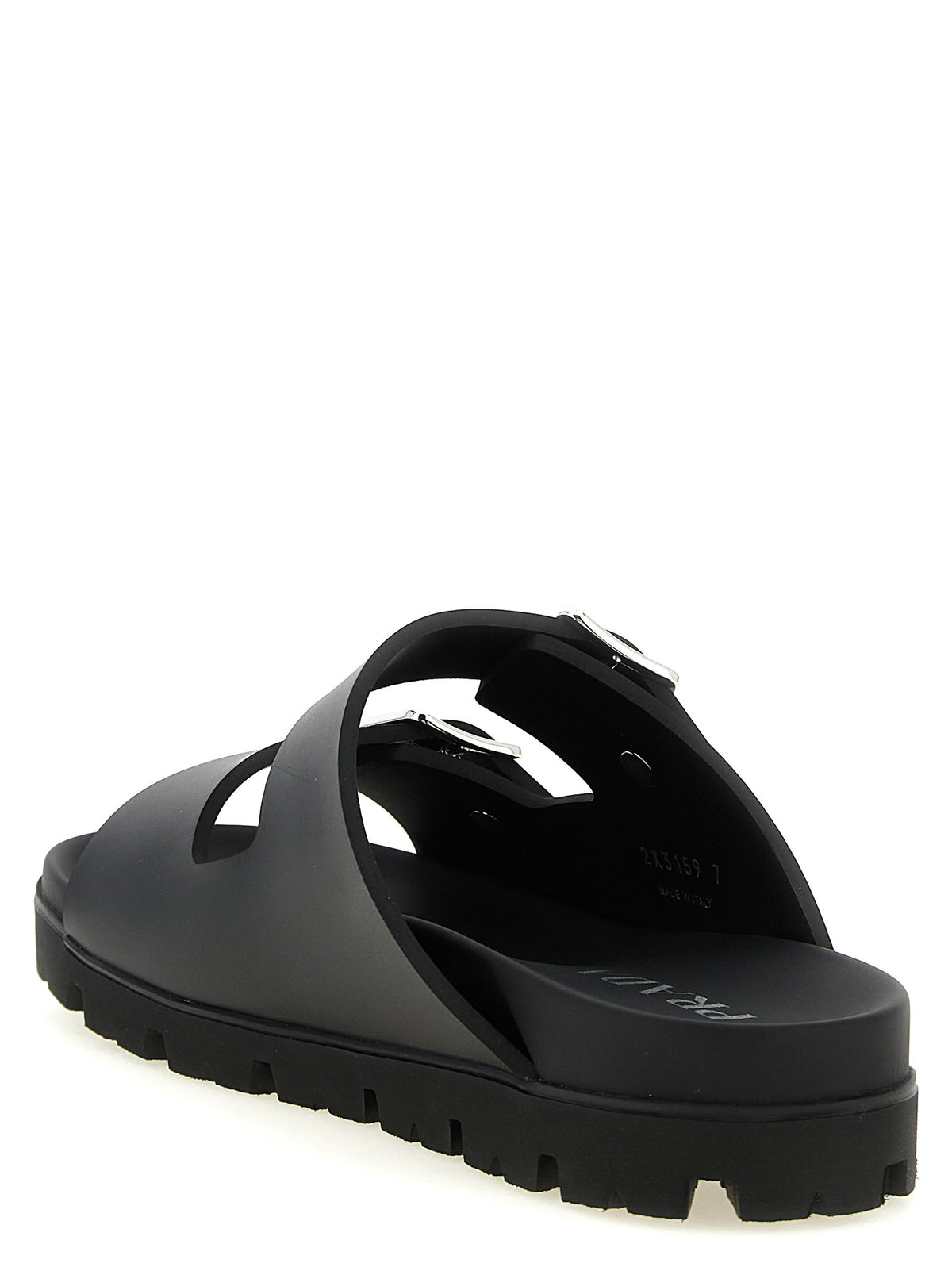 PRADA Rubber Slides Black, view 3