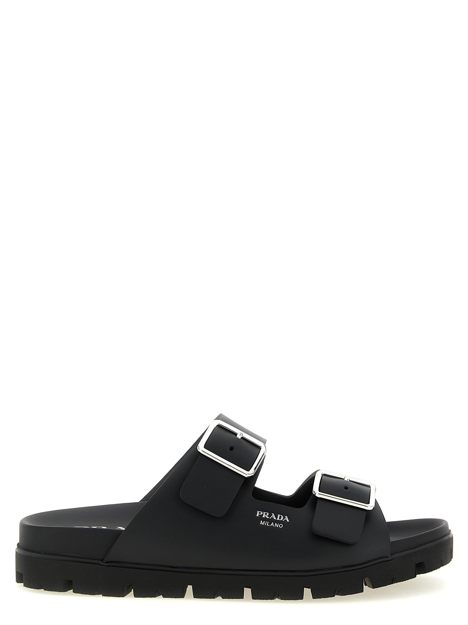 PRADA Rubber Slides Black