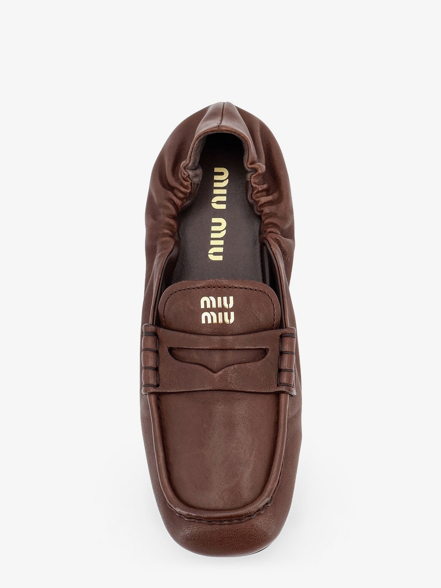Miu Miu Women's Ruches Leather Loafers RADICA
