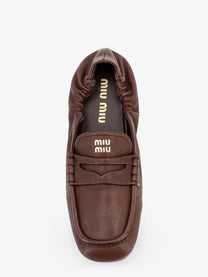 Miu Miu Women's Ruches Leather Loafers RADICA