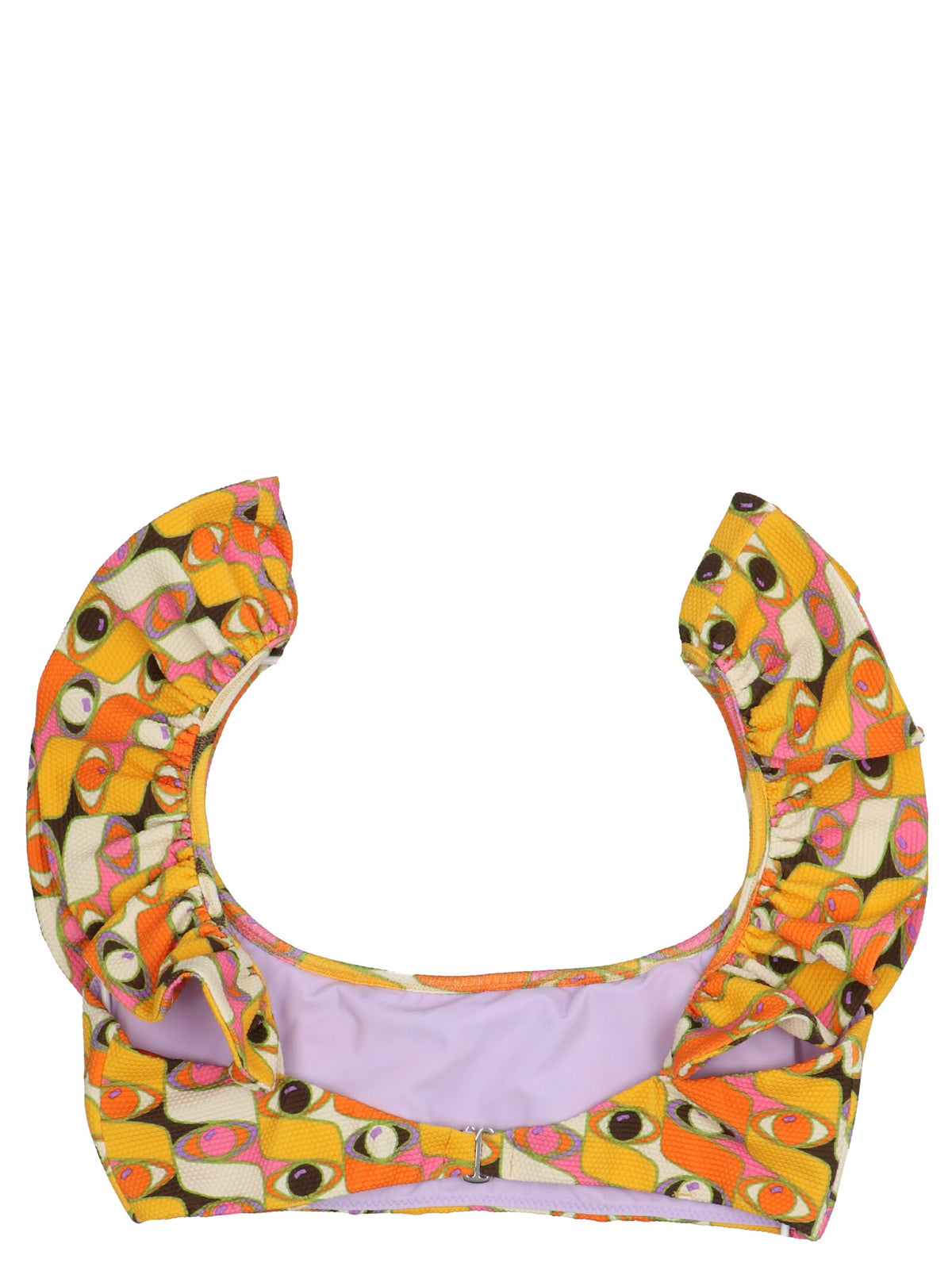 La DoubleJ Ruffle Bikini Top Gold, view 2