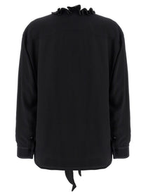 Victoria Beckham Ruffle Blouse Black