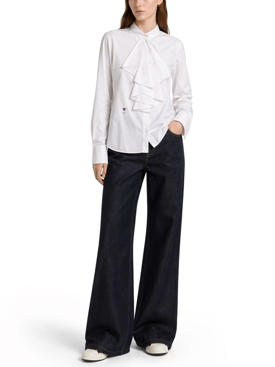Dior Women's Ruffle Blouse White
