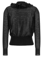 Nude Lucy Ruffle Cardigan Black, view 2