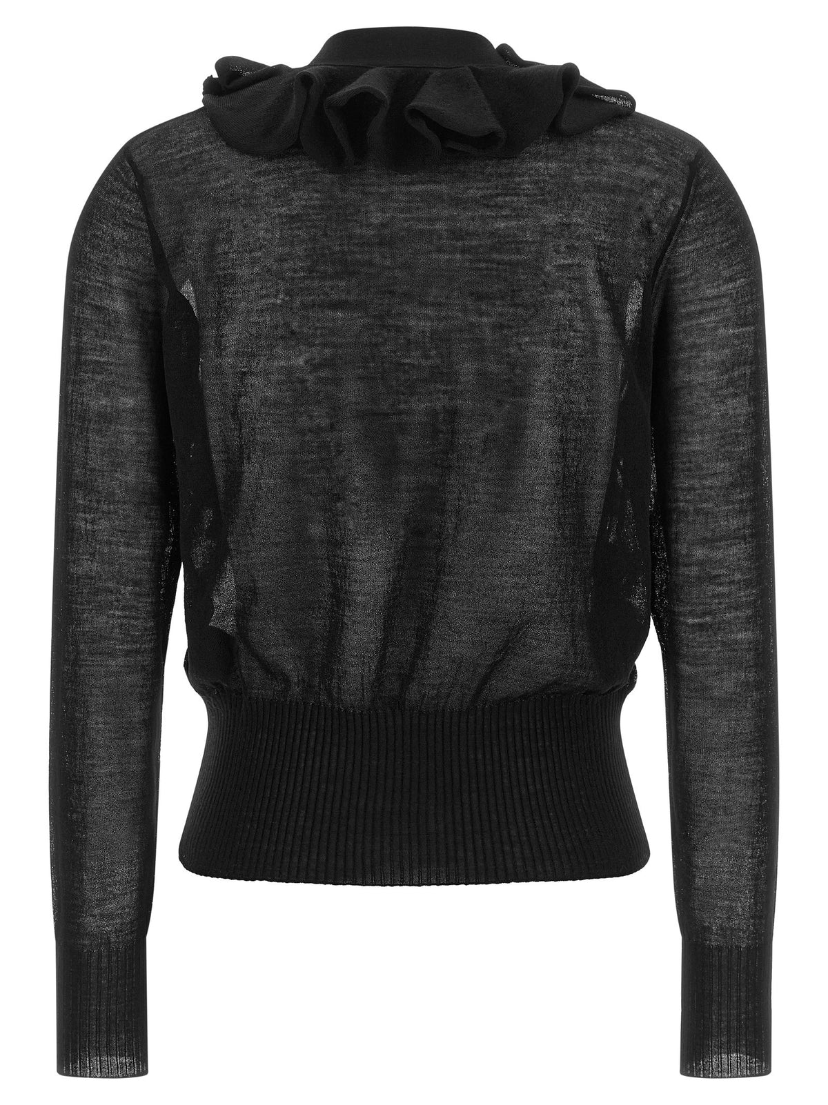 Nude Lucy Ruffle Cardigan Black