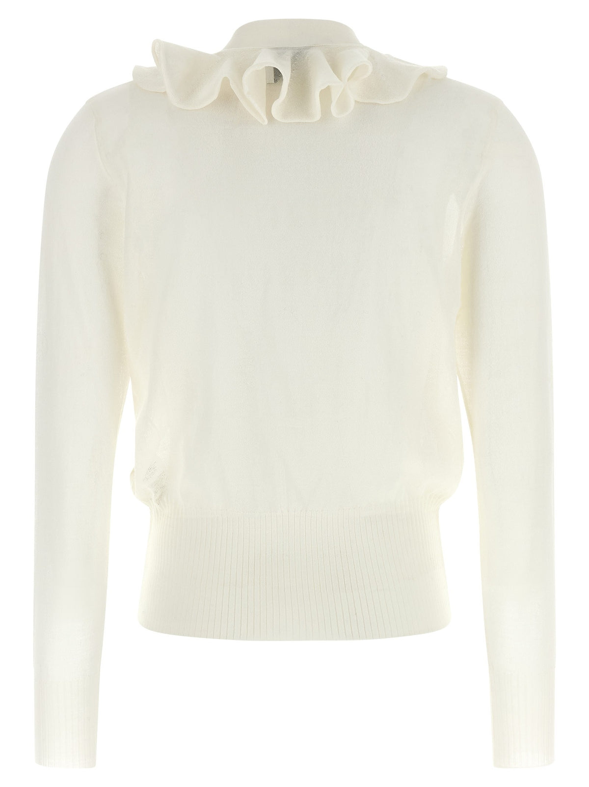 Nude Lucy Ruffle Cardigan White