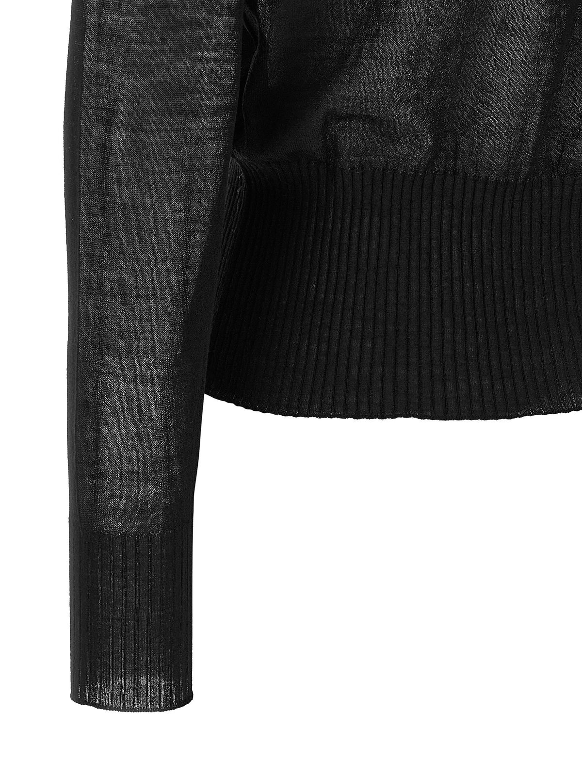 Nude Lucy Ruffle Cardigan Black