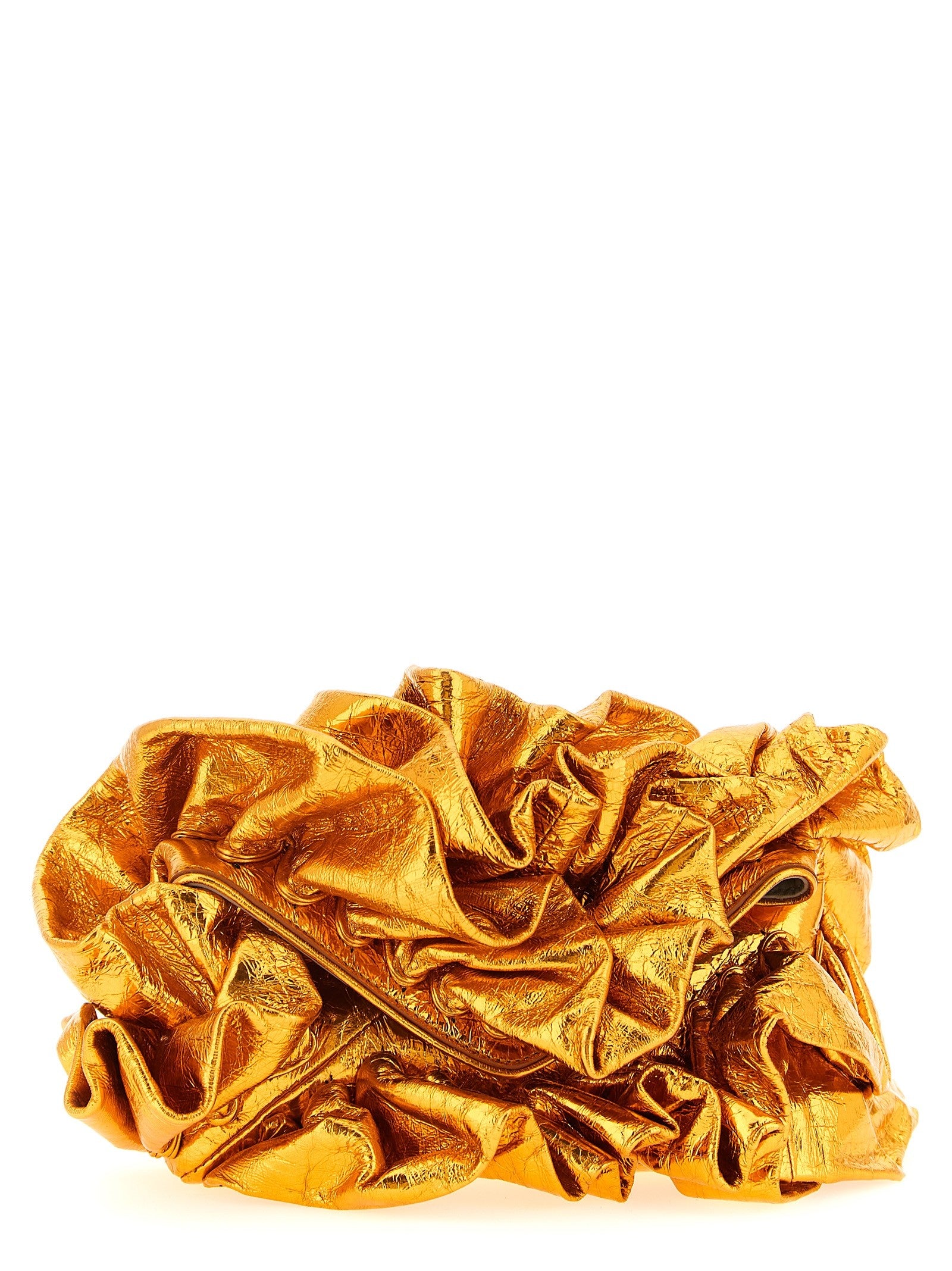 Dries Van Noten Ruffle Clutch Orange