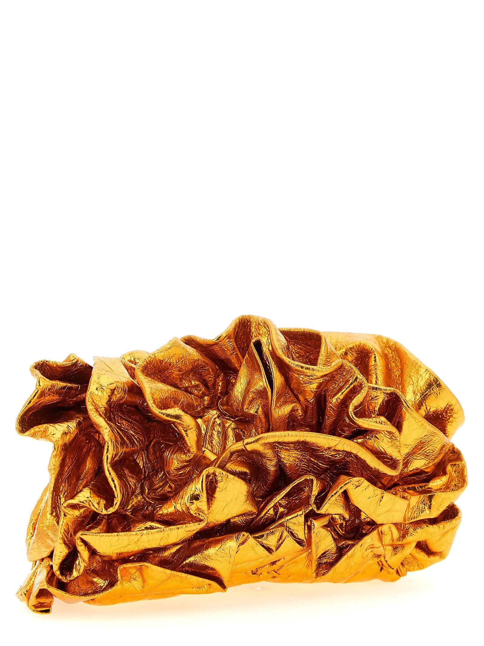 Dries Van Noten Ruffle Clutch Orange
