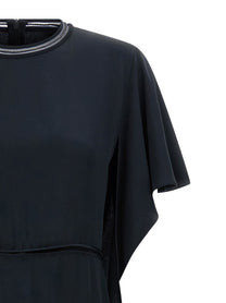 Fabiana Filippi Ruffle Dress Blue