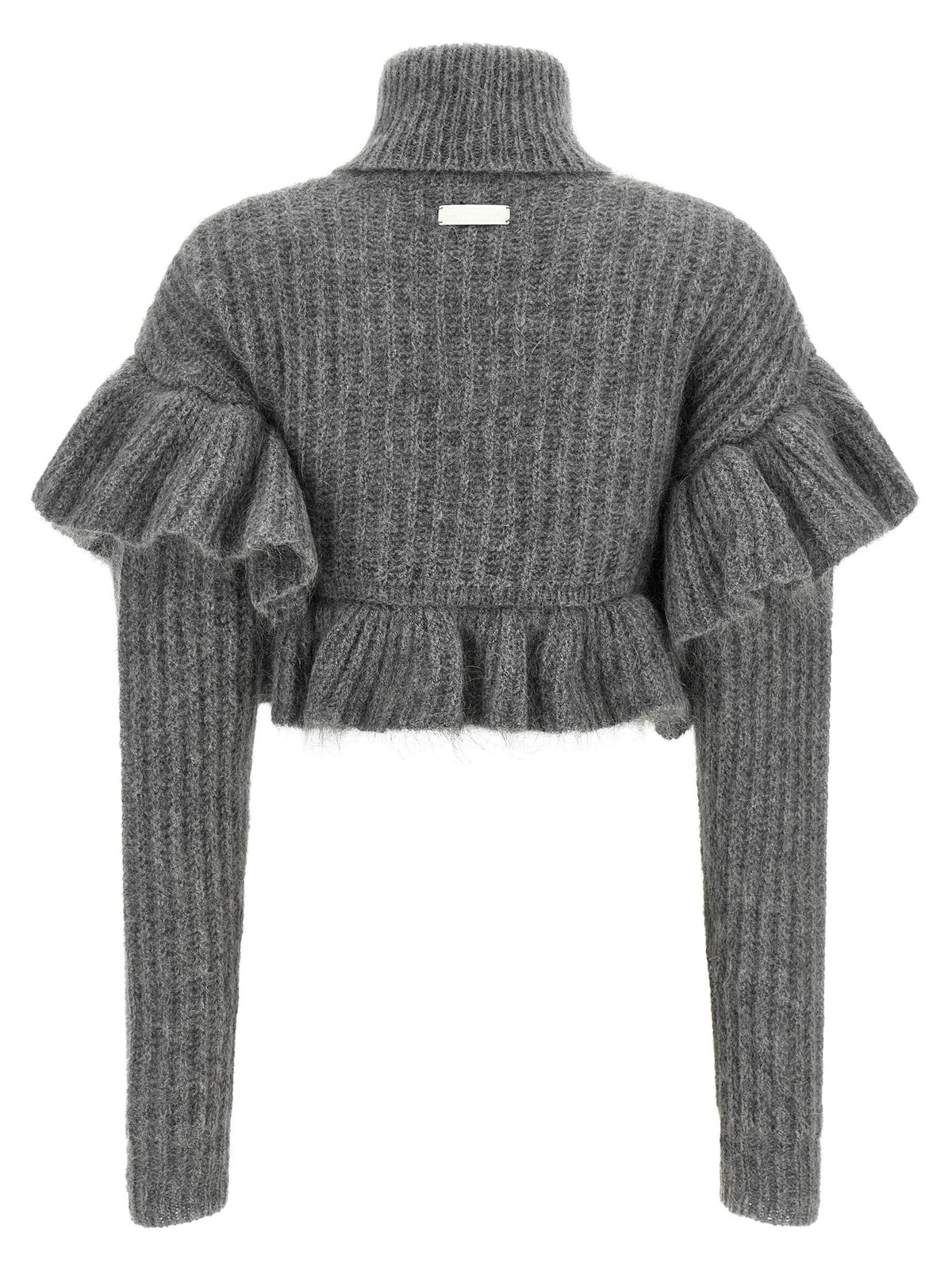 Elisabetta Franchi Ruffle Sweater Grey