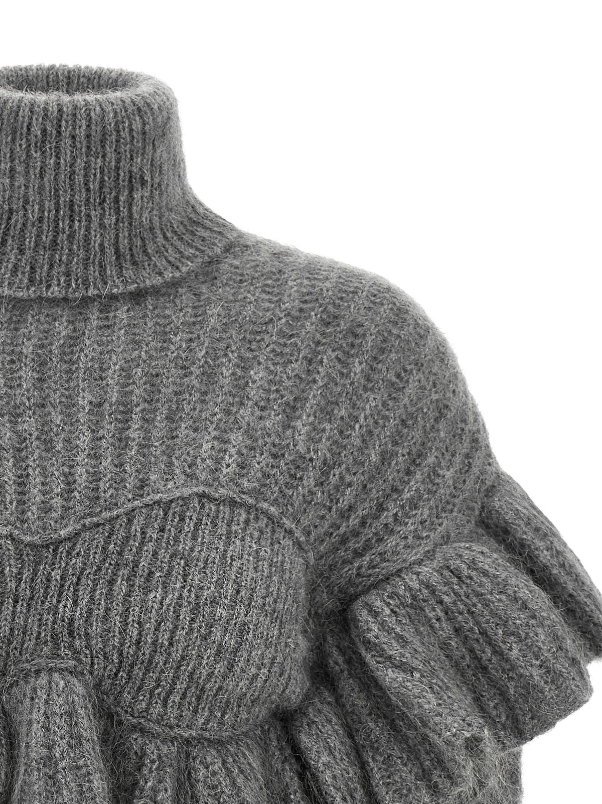 Elisabetta Franchi Ruffle Sweater Grey