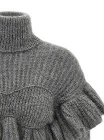 Elisabetta Franchi Ruffle Sweater Grey