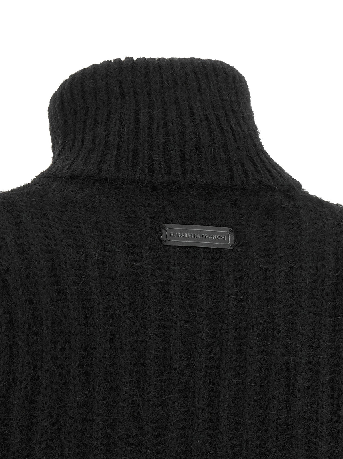 Elisabetta Franchi Ruffle Sweater Black, view 4
