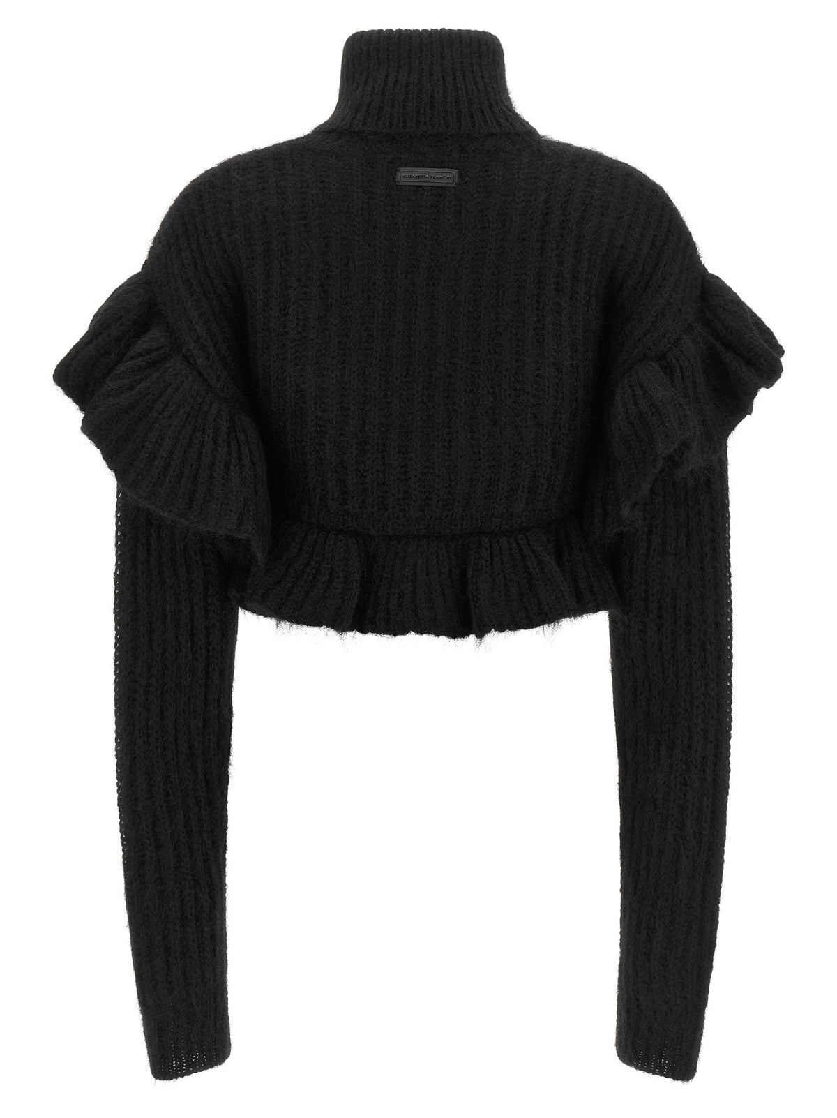 Elisabetta Franchi Ruffle Sweater Black