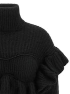 Elisabetta Franchi Ruffle Sweater Black, view 3