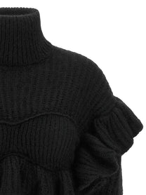 Elisabetta Franchi Ruffle Sweater Black