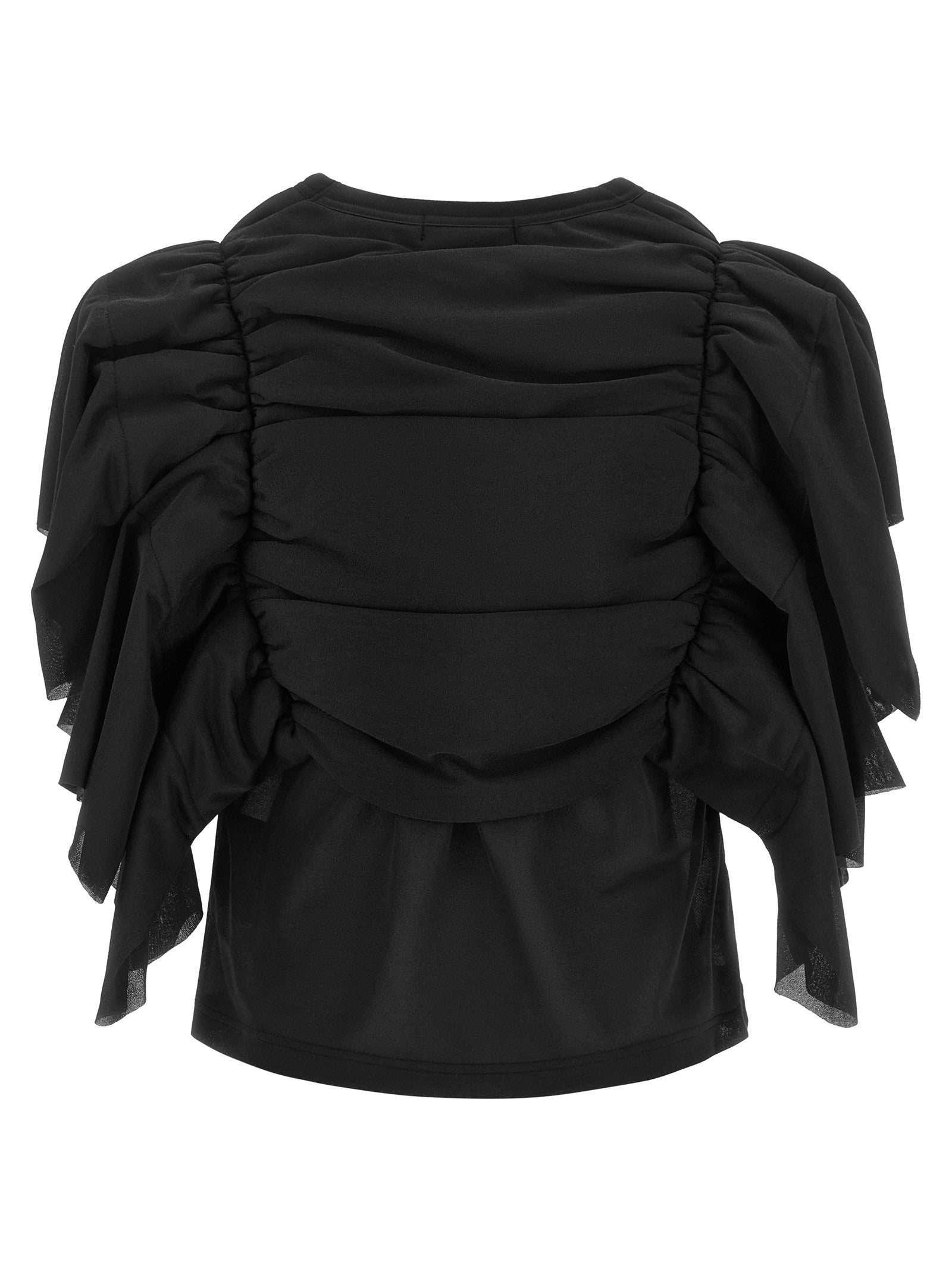 Comme Des Garçons Ruffle Top Black