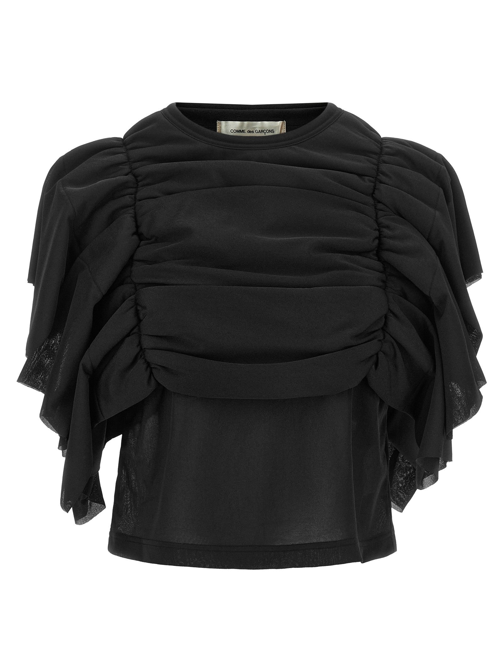 Comme Des Garçons Ruffle Top Black