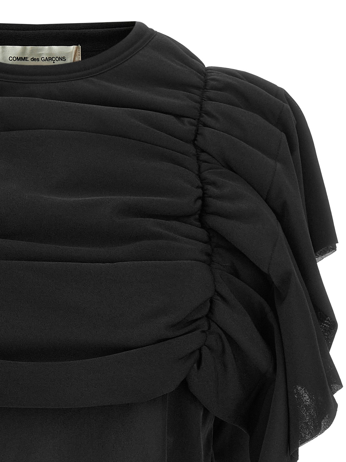 Comme Des Garçons Ruffle Top Black