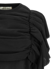 Comme Des Garçons Ruffle Top Black