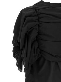 Comme Des Garçons Ruffle Top Black