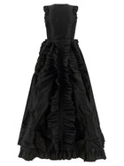 Giovanni Bedin Ruffle Train Dress Black, view 2