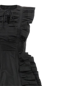Giovanni Bedin Ruffle Train Dress Black, view 3