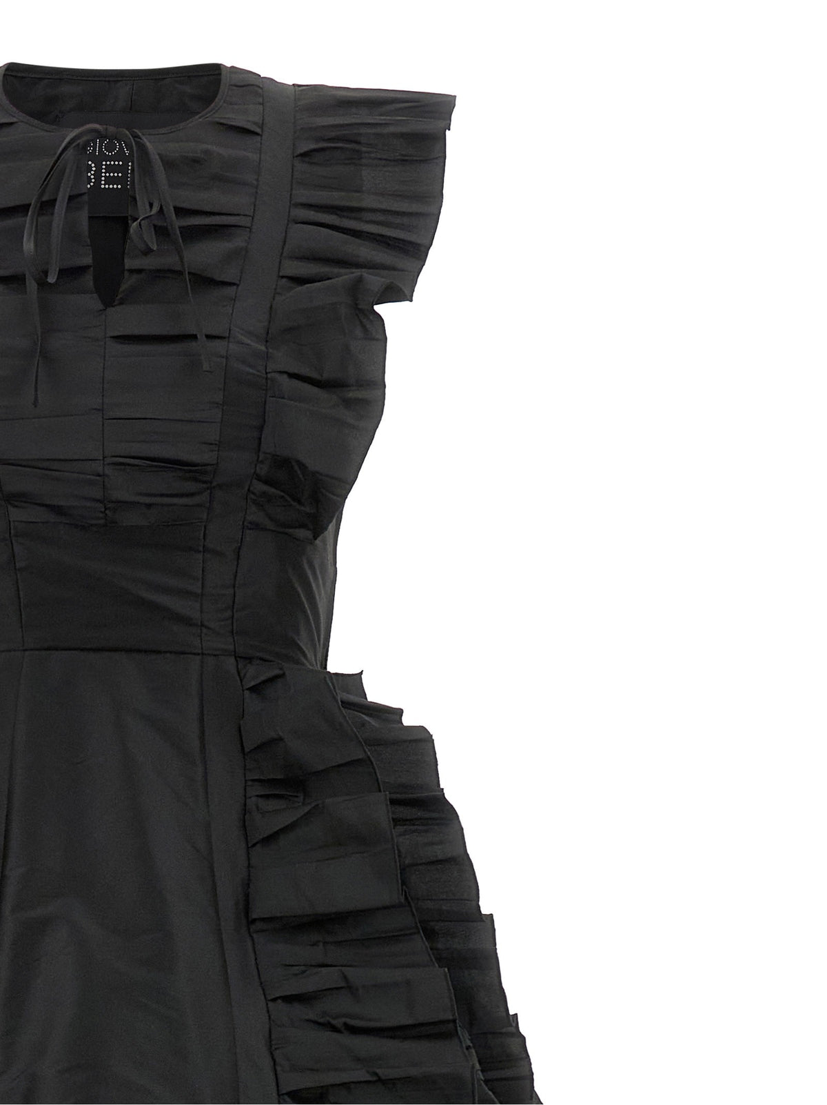 Giovanni Bedin Ruffle Train Dress Black, view 3