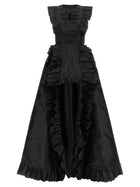 Giovanni Bedin Ruffle Train Dress Black