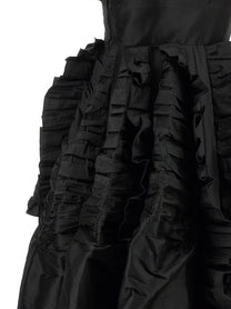 Giovanni Bedin Ruffle Train Dress Black, view 4