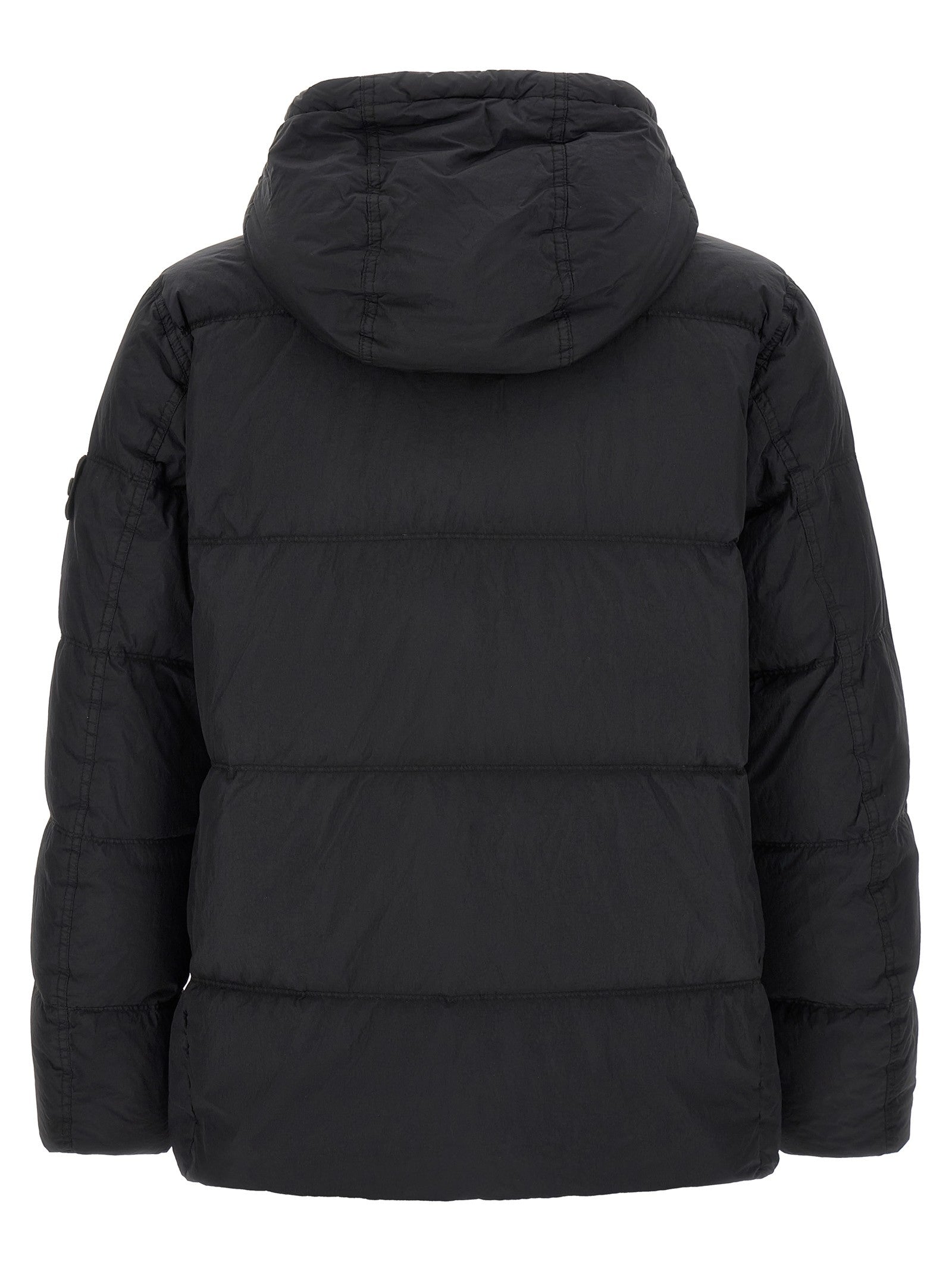 Stone Island Ruffled Effect Down Jacket Blue